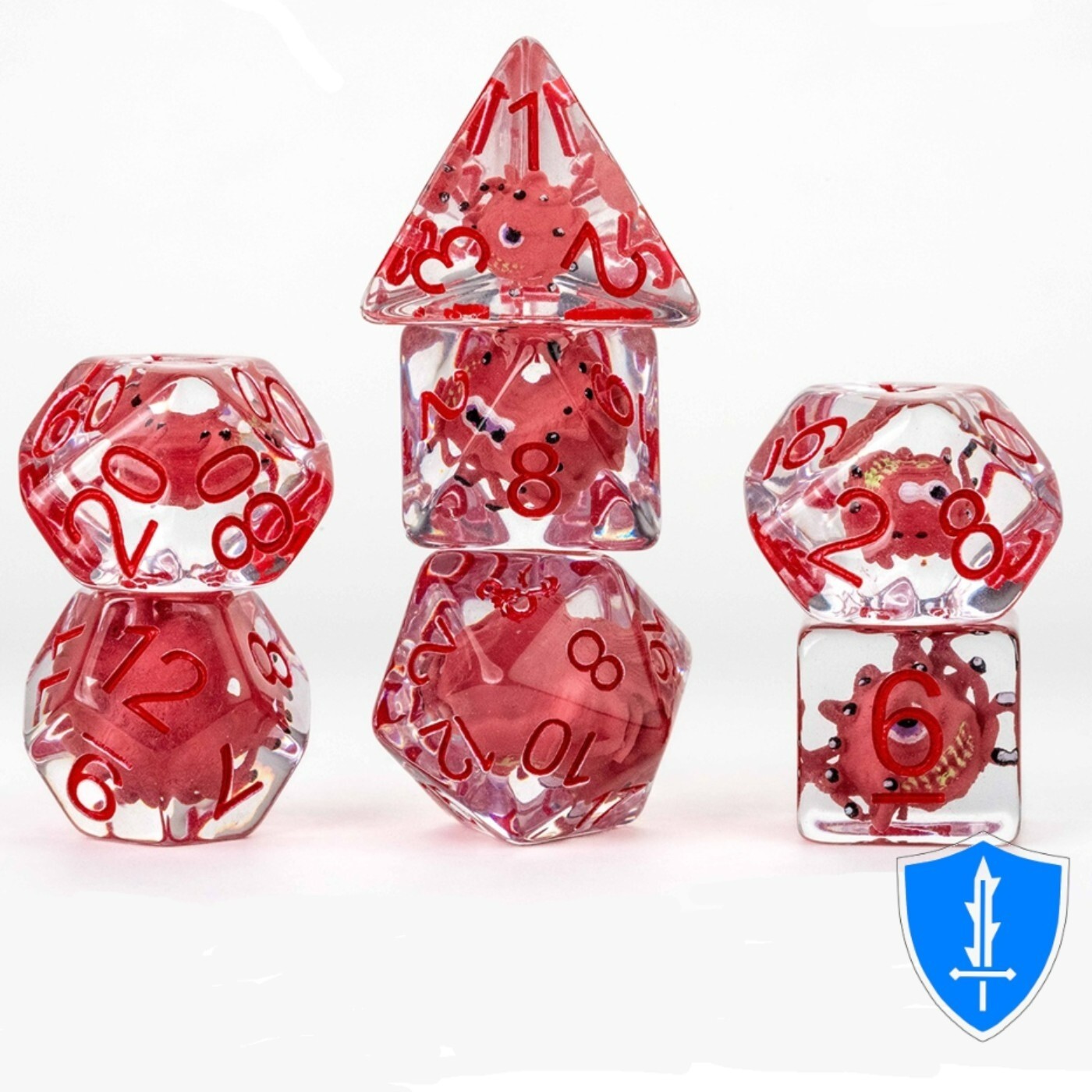 FanRoll Beholder Inclusion Dice Set of 7 for D&D RPG