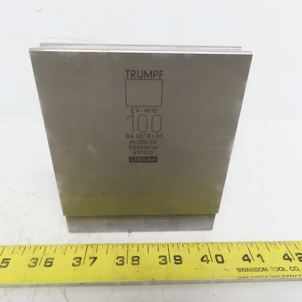 Trumpf 8257517 EVW10 Brake Press Die 84° 100mm Wide R1.00 H=100mm Laser dur