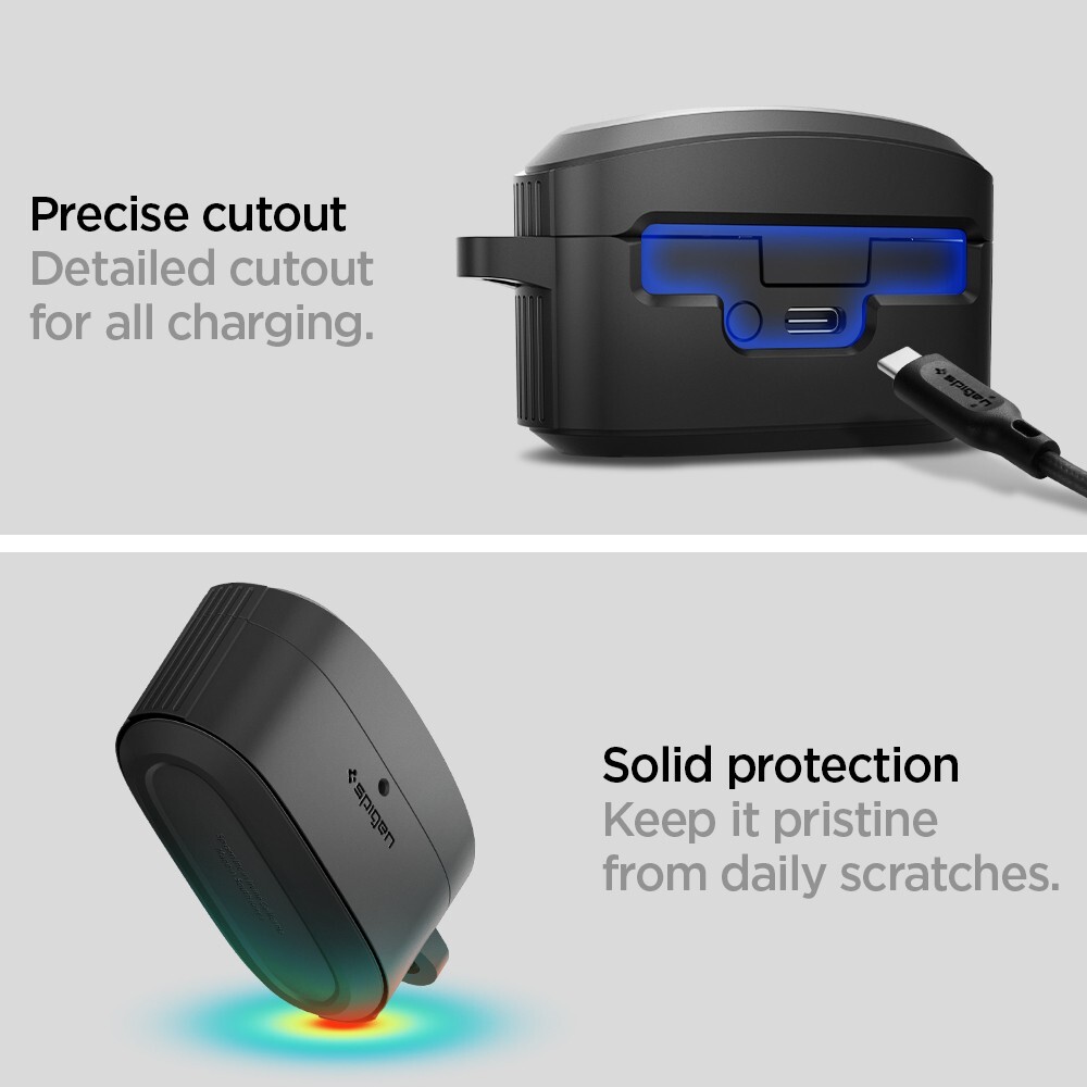 For Sony WF-1000XM5 Earbuds | Spigen Rugged Armor Earbuds Case