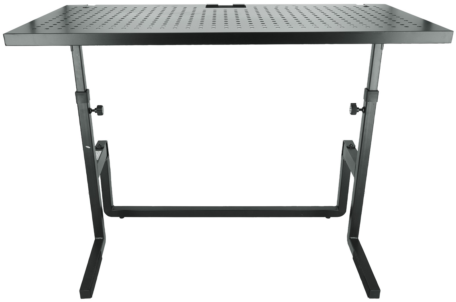 Quik Lok DJ233 Foldable DJ Table Workstation w/Perforated Shelf+Laptop Stand