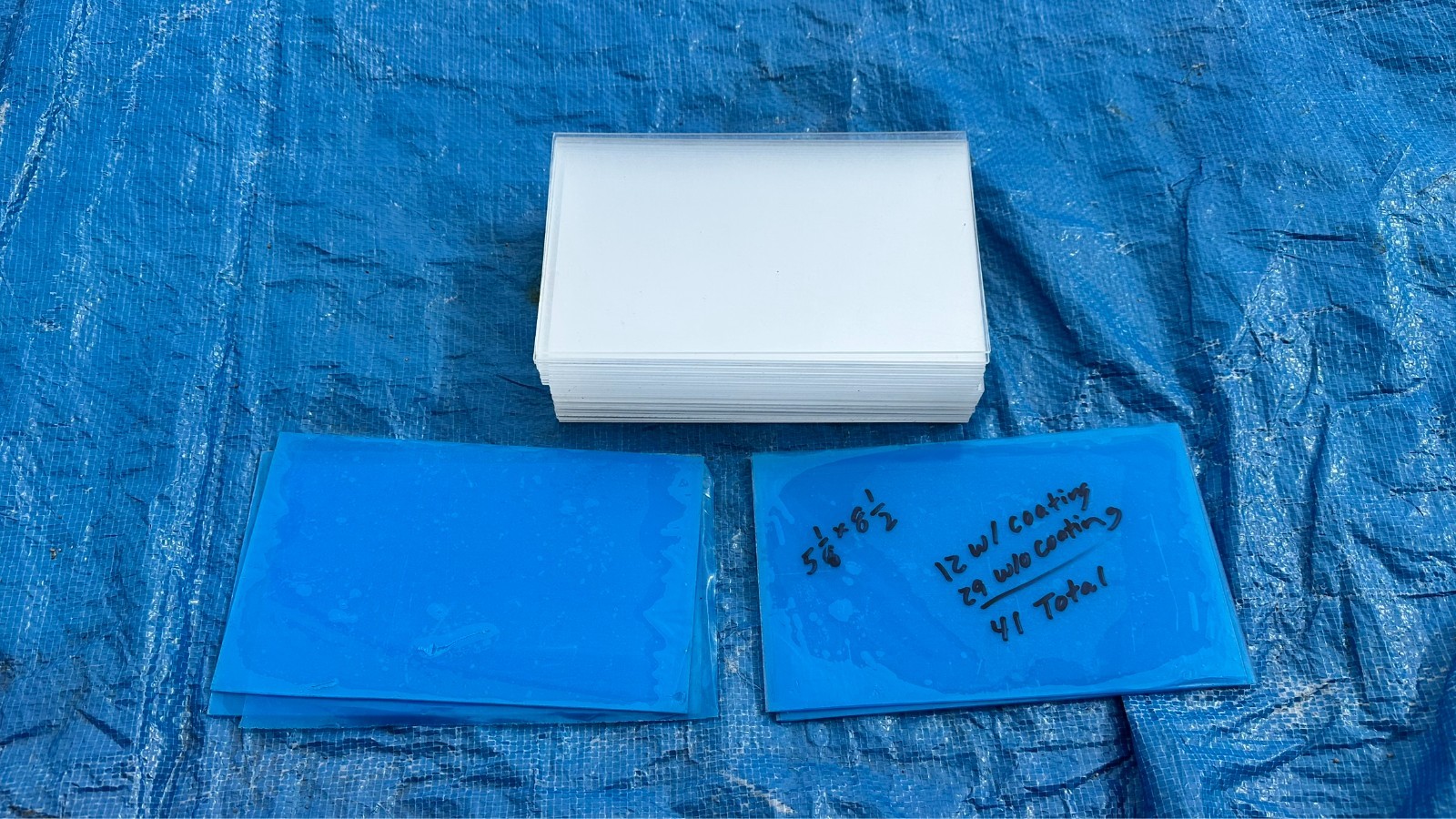 Lot 4 New & 29 Used Sheets 5-1/8" x 8-1/2"  Acrylic Clear Plexiglass Plexi