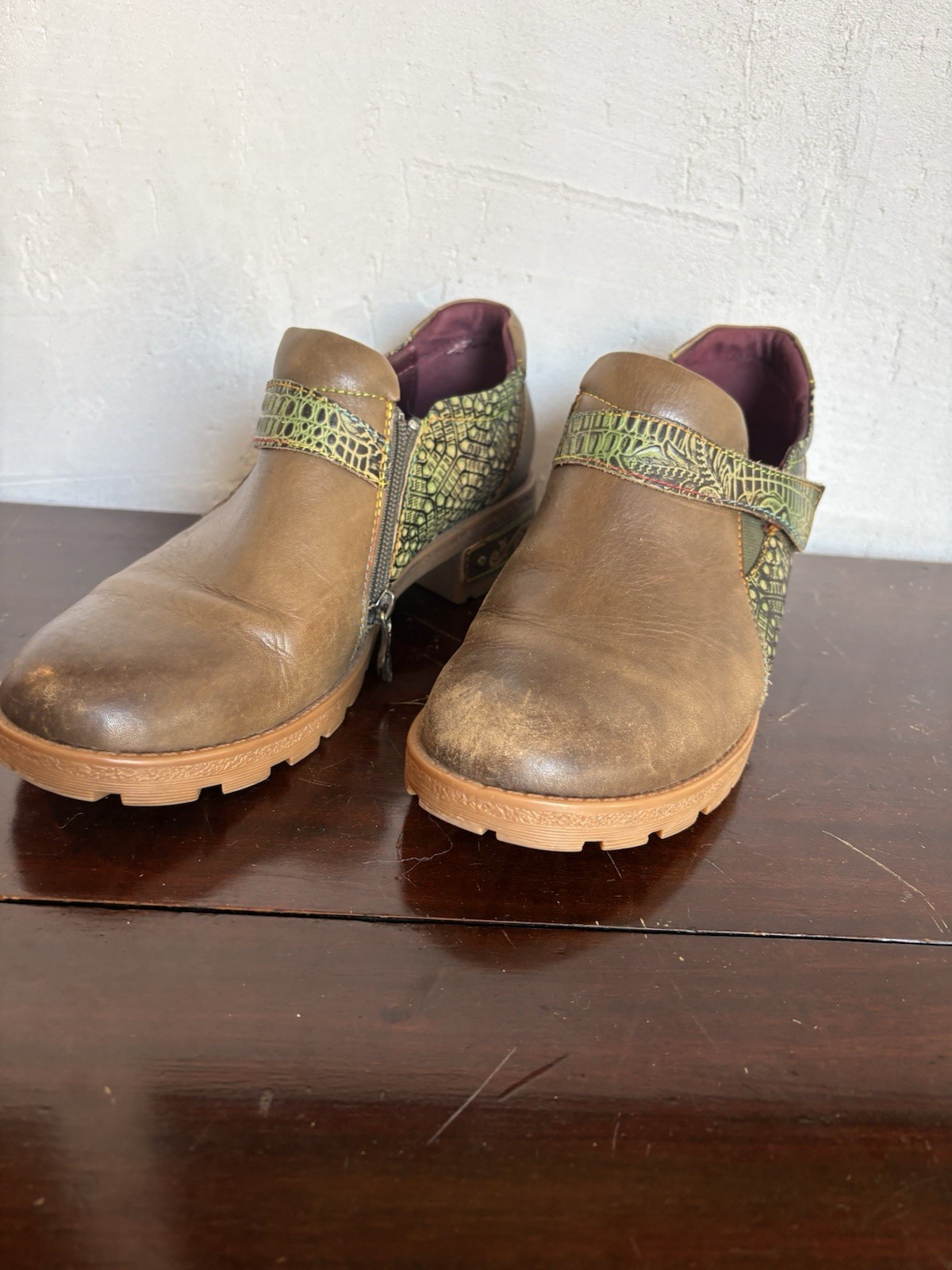 L'Artiste by Spring Step Magda Slip-On Shoes Women's Brown Size US9 EU 40 New