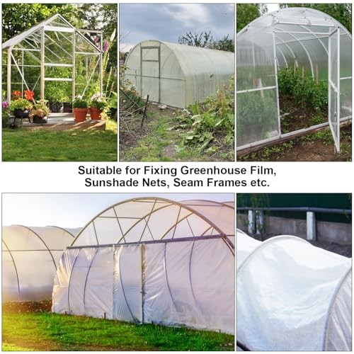 80PCS 3/4 inch Greenhouse Clips Greenhouse Clamps Plastic Clamps Garden Black