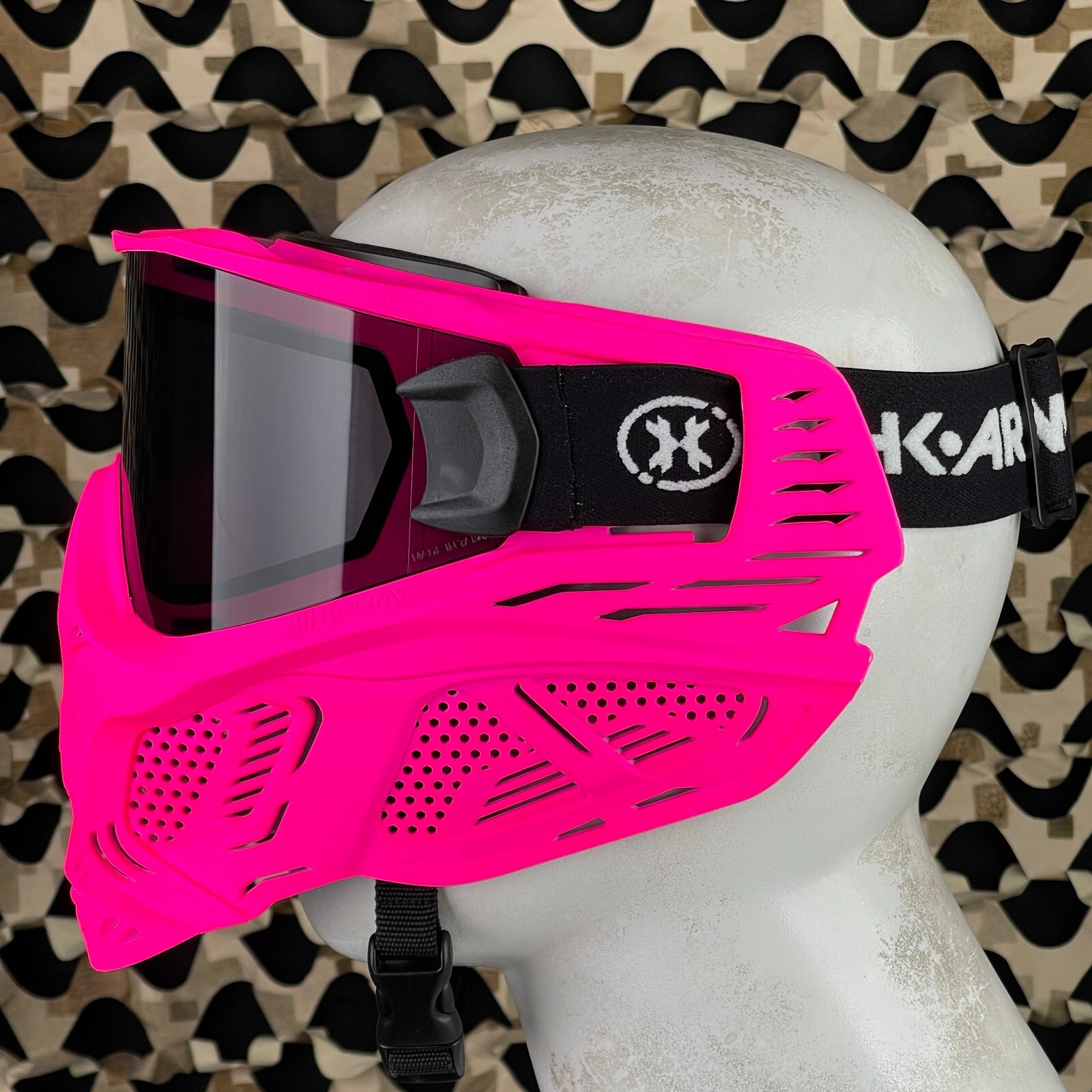 NEW HK Army HSTL Skull Thermal Paintball Mask - Neon Pink (Pink w/ Smoke Lens)