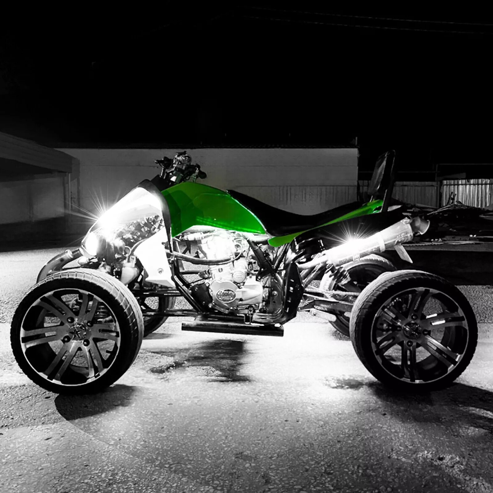 24 Pods LED Rock Lights for Trucks Underglow Wheel Well Light 6000K Pure White