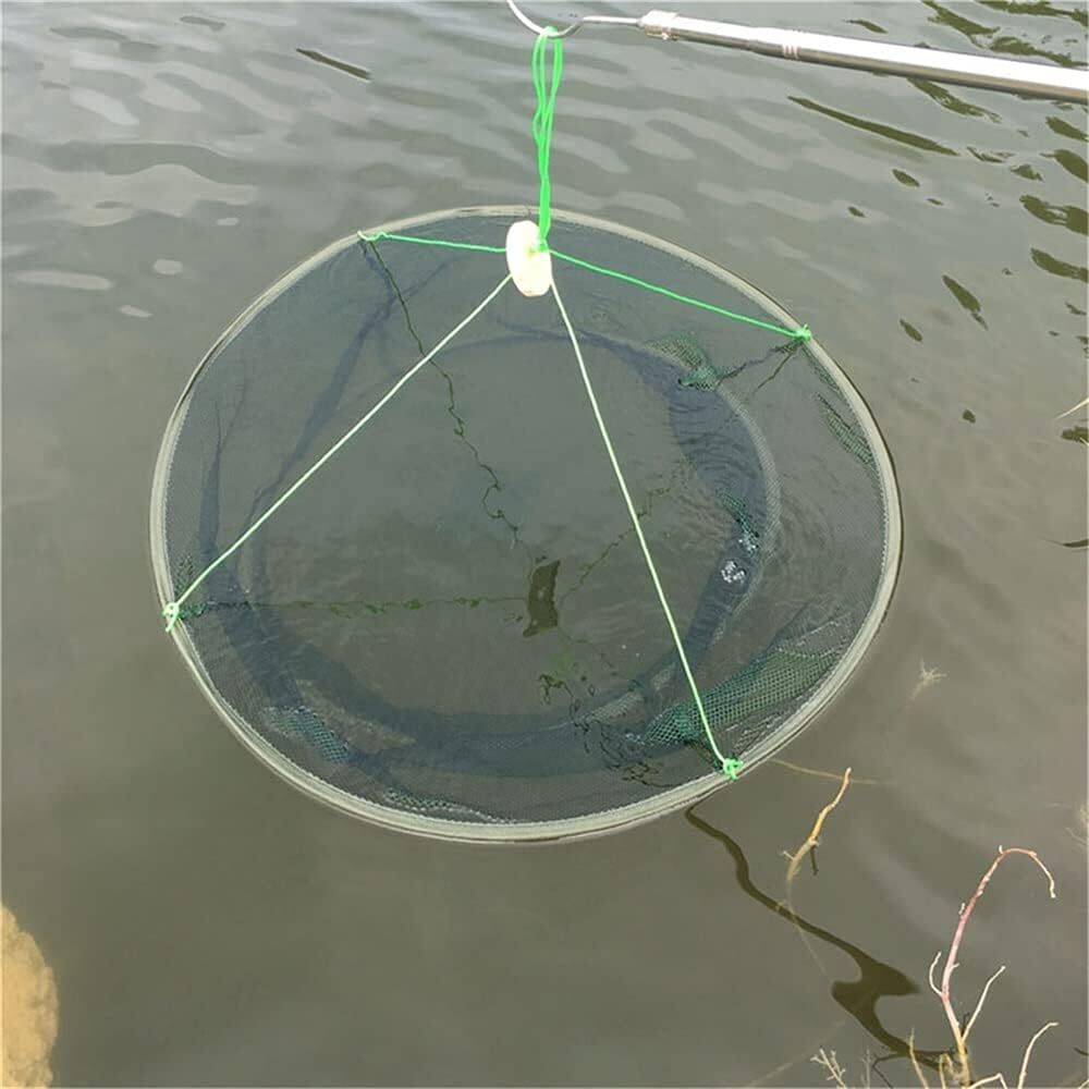 Foldable Fishing Landing Net Fish Catcher Network Crab Shrimp Mesh Trap for Kids