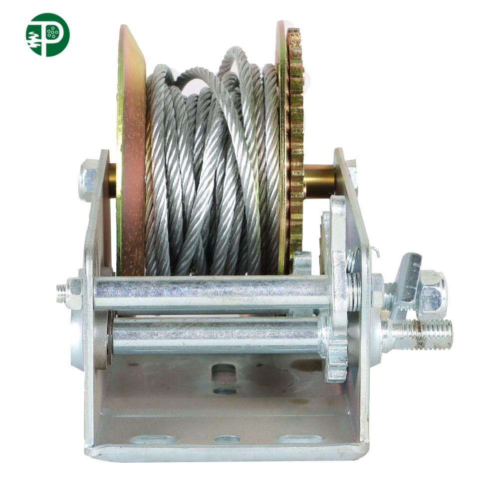 3500lbs Durable Hand Crank Winch For Trailer Hand Winch With Cable NEW