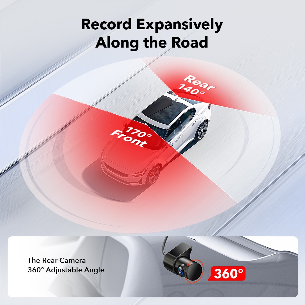 REDTIGER 4K Dash Cam 32GB SD Card Front and Rear Dual Dash Camera WIFI&GPS