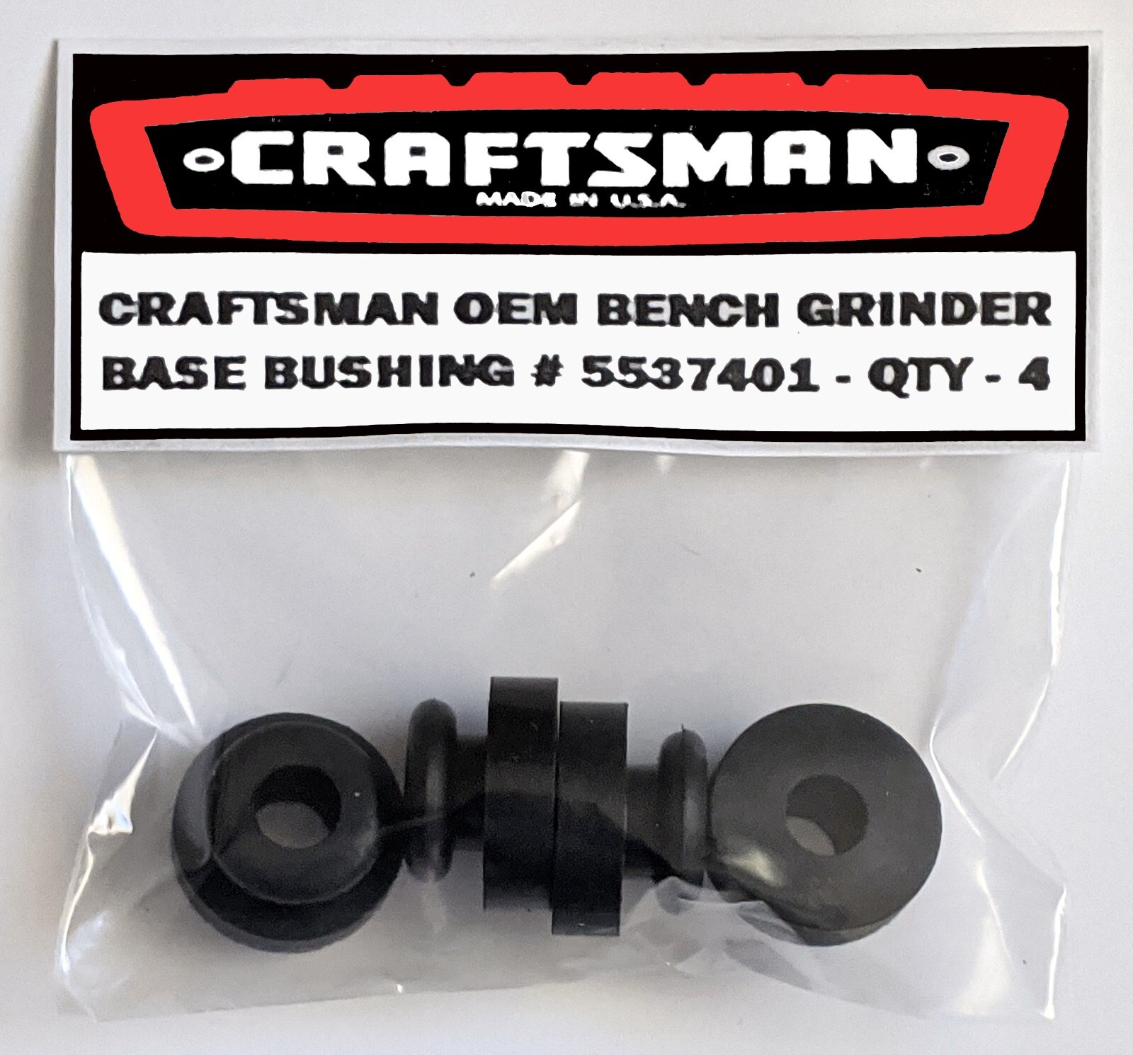 4 NEW Craftsman NOS OEM Bench Grinder Base Bushing 5537401 Rubber Feet Foot USA