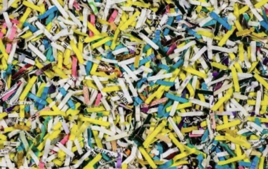 Shredded paper - by the pound lb lbs