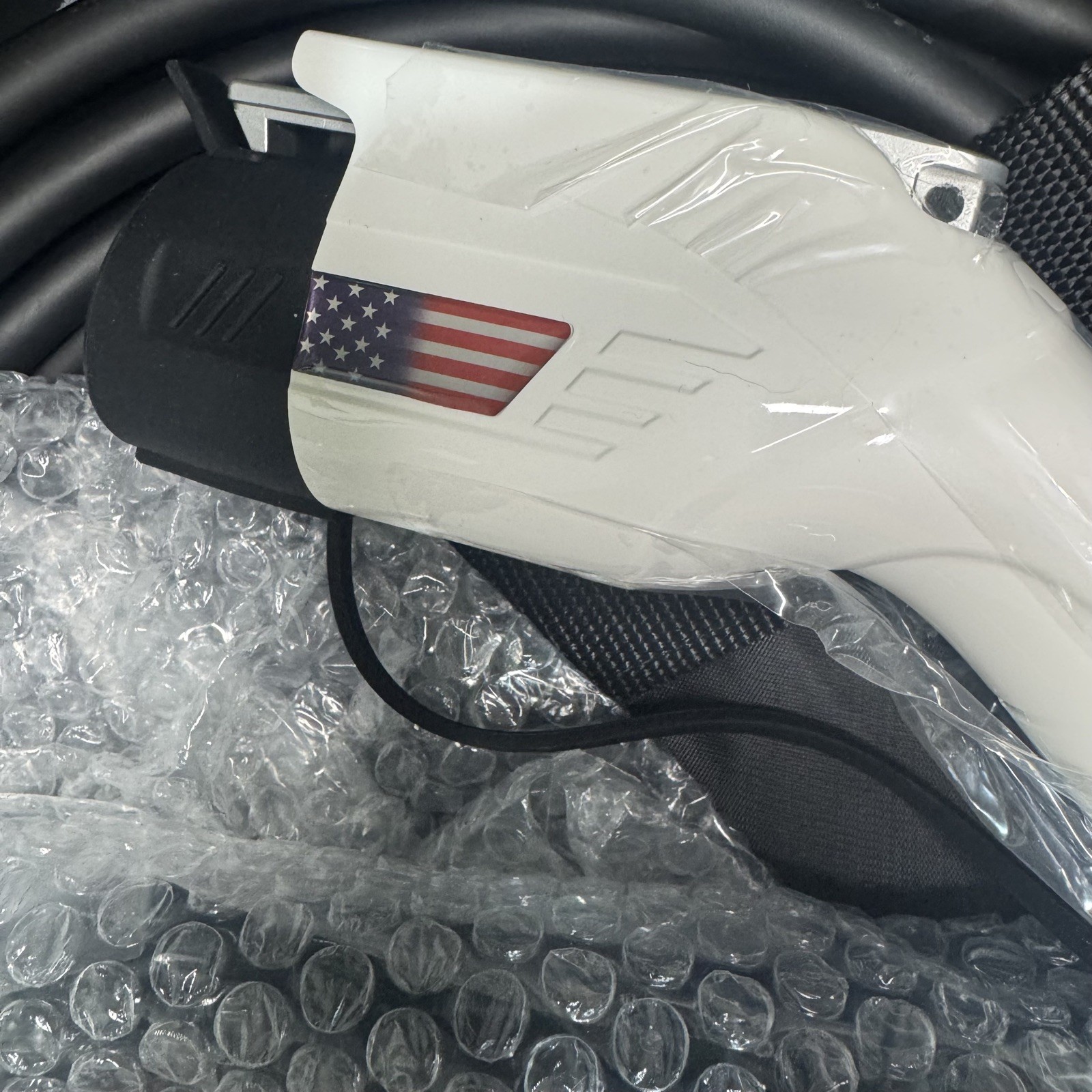 Macarlon Level 1 & 2 EV Charger,16A 110V-240V 25ft Cable,American Flag (Silver)