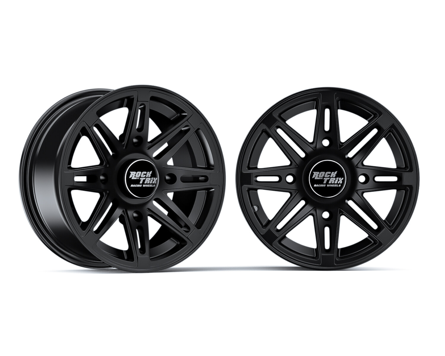 4pcs 15" RockTrix RT103 ATV UTV Wheels Rims | 15x7 | 4x137 4/137 | 4+3 Offset