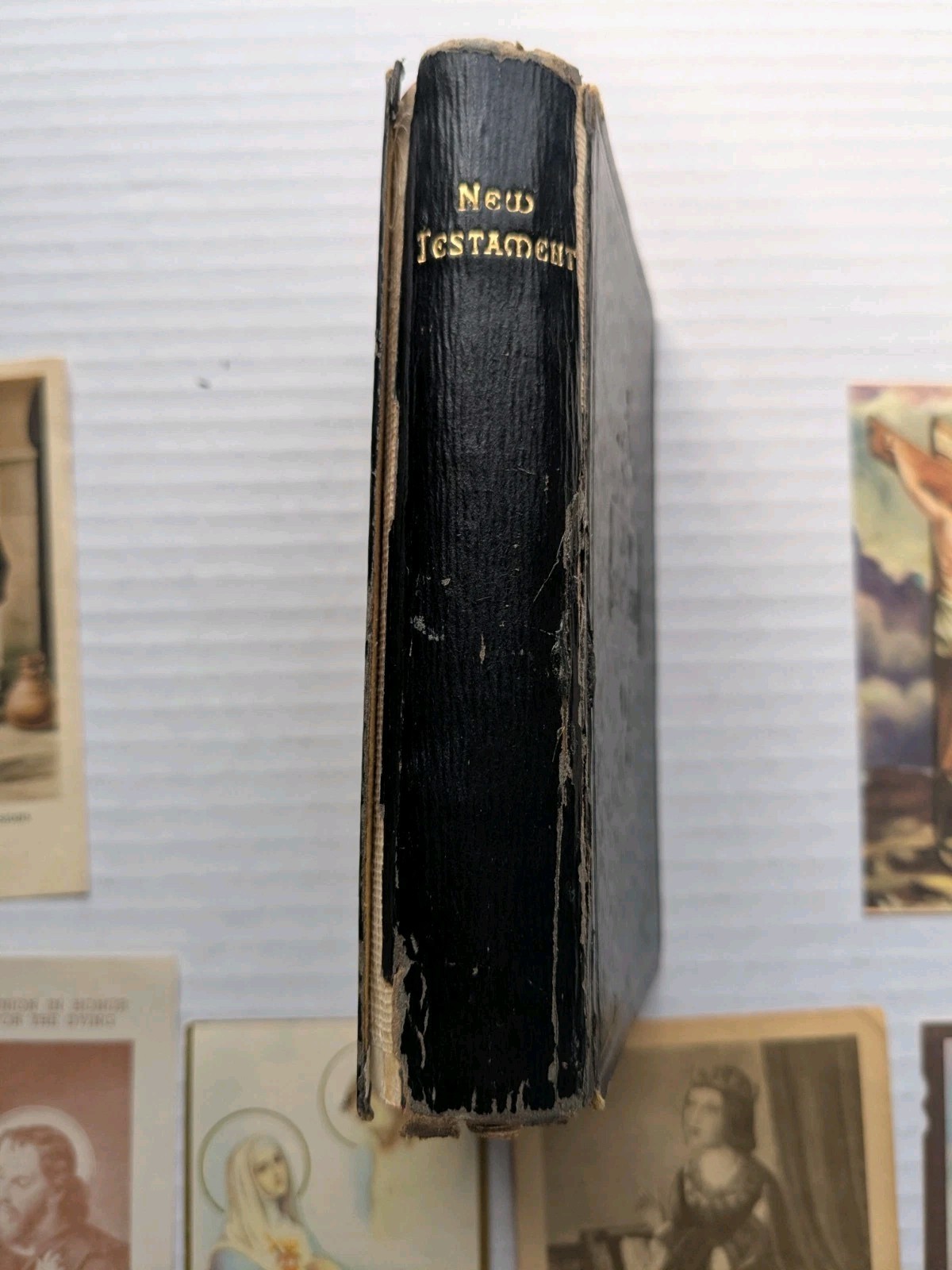 Vintage Catholic Funeral Mass Card Lot (27) 1950s–60s + Douay-Rheims Bible