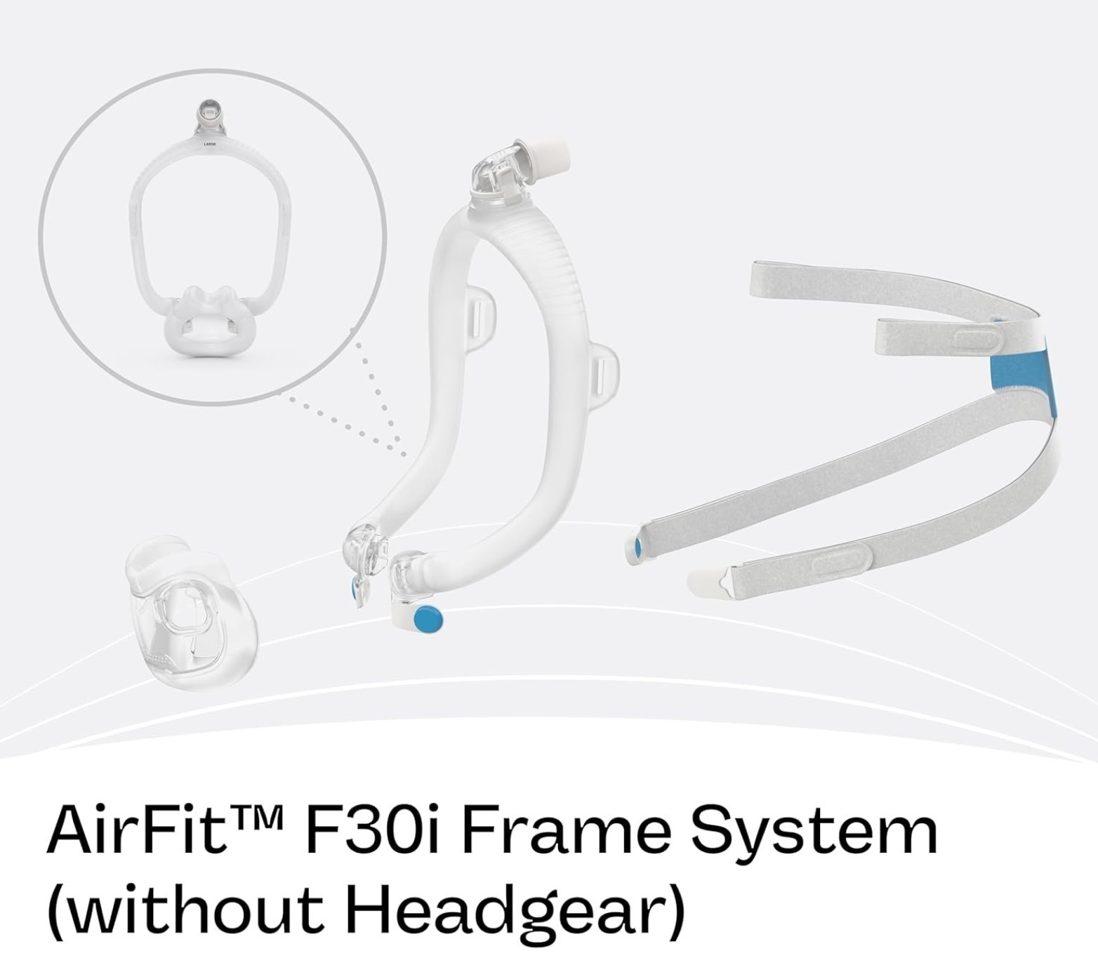 ResMed AirFit F30i Frame with Hose Elbow Standard 63369