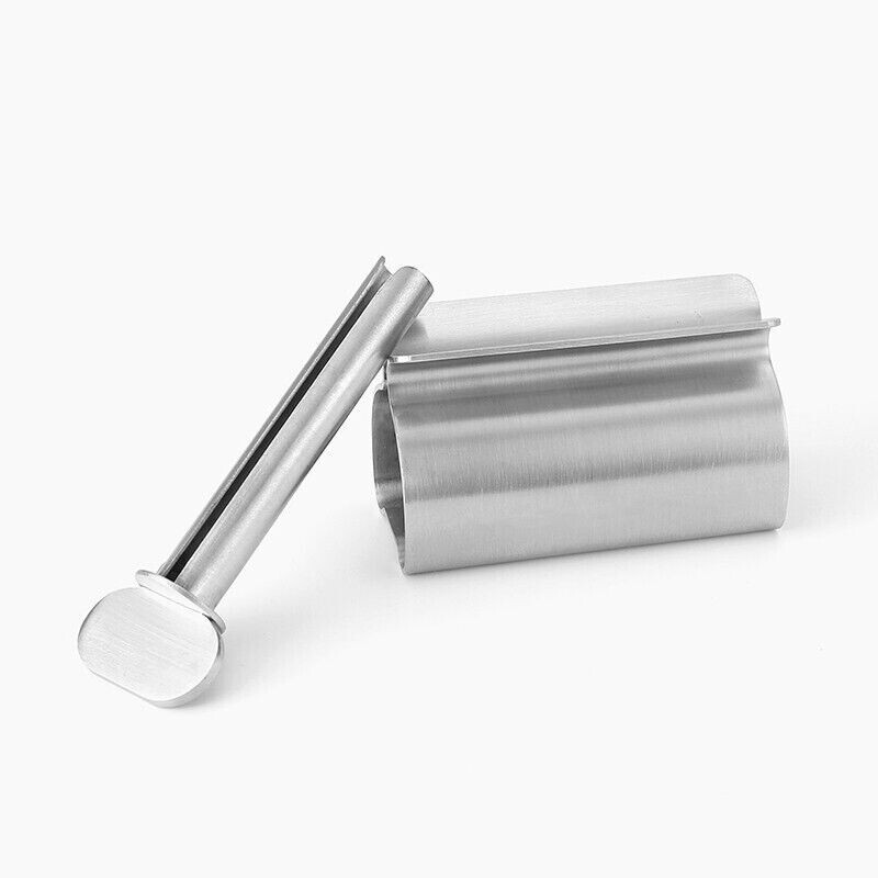Toothpaste Tube Squeezer Stainless Steel Rolling Tube Dispenser Holder