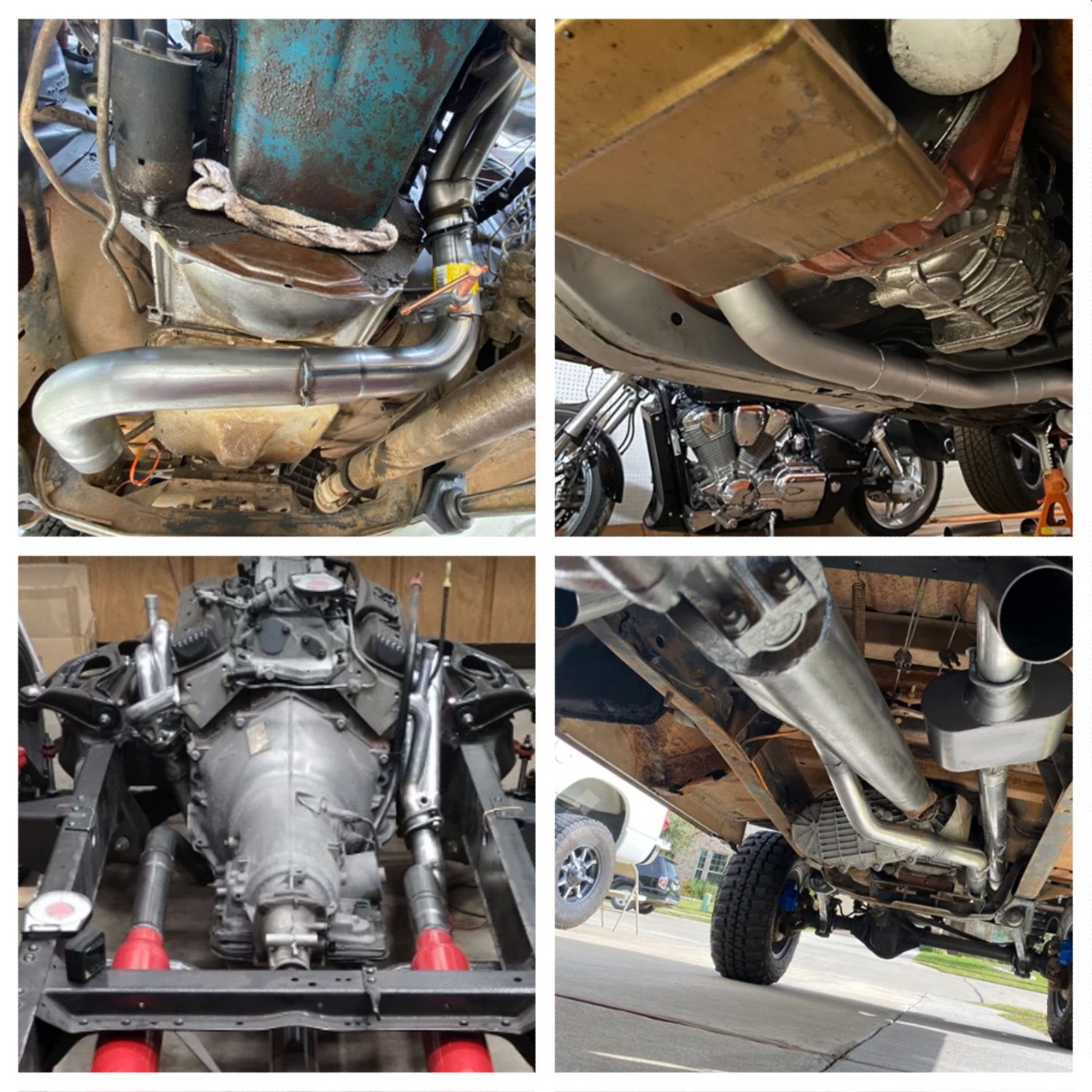 3" Inch 76mm Stainless Steel Exhaust Pipe Piping Mandrel Straight U Bend Kit