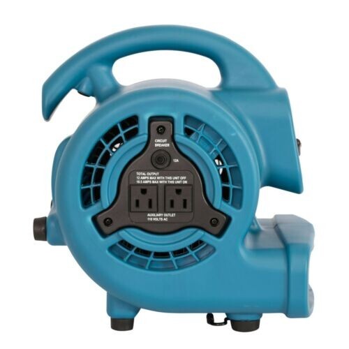 XPOWER P-80A Air Mover Utility Fan Built-In Power Outlets Certified-Refurbished