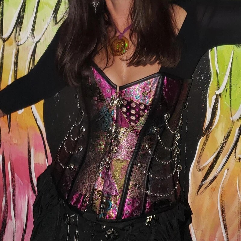 @ Women Black Steampunk Corset Bustier Gothic Shapewear Plus-Size Sexy Lingerie