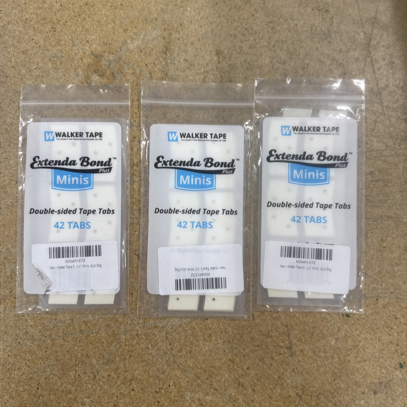 3 PACK- Walker Tape Extenda-Bond Plus - 3/4" X 1 1/2" Minis, 126pc/