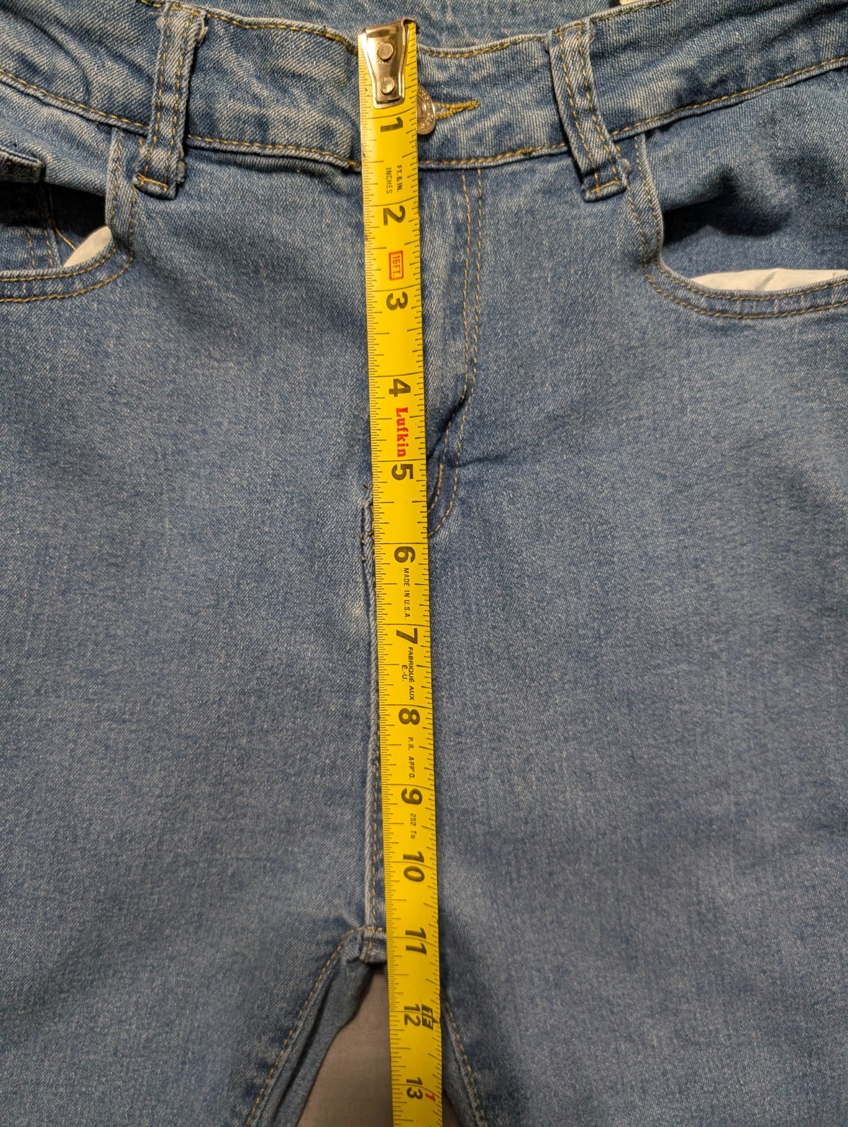 High Rise Flare Jeans with Floral Embroidery - Women’s Large - Y2K Stretch Denim