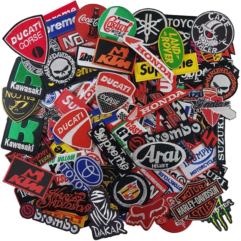 Iron on Patch Car Auto Motor Racing Motorcycle MotoGP Sponsor Wholesale Random