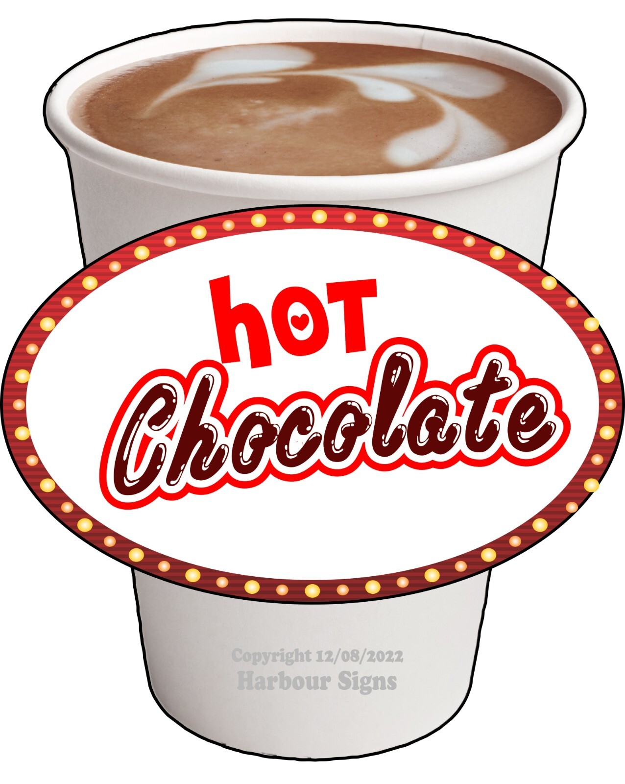 Hot Chocolate DECAL (CHOOSE YOUR SIZE) Food Truck Concession Sticker