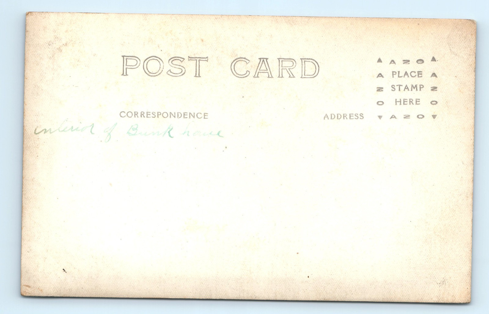 WWI Marine Bunk House Parris Island Real Photo Postcard RPPC USMC