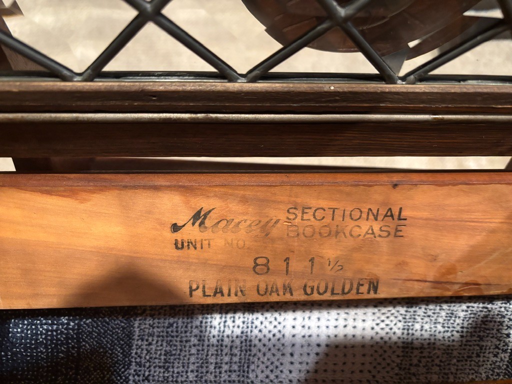 Macey-Wernicke 8 Stack 1/2 Size Oak Bookcase Original Finish Leaded Doors