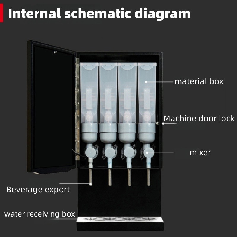 4 Flavors Office Coffee Machine Commercial Coffee Machine Instant Coffee Maker