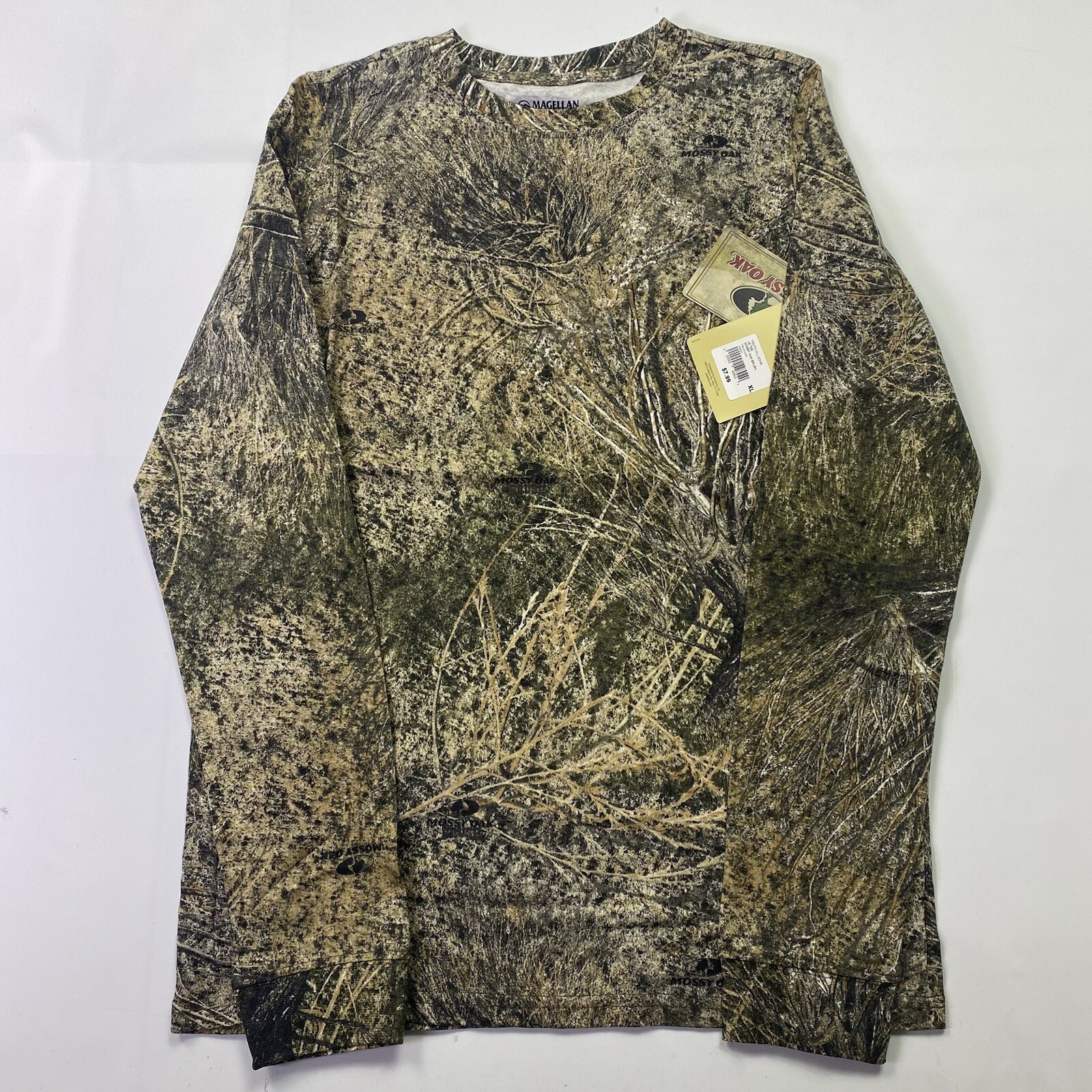 Magellan Mossy Oak Youth XL Long Sleeve Brush Camo Hunting Shirt Cotton Casual