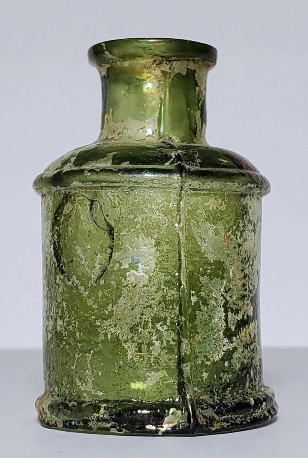 Antique 1800s Blown Glass Inkwell