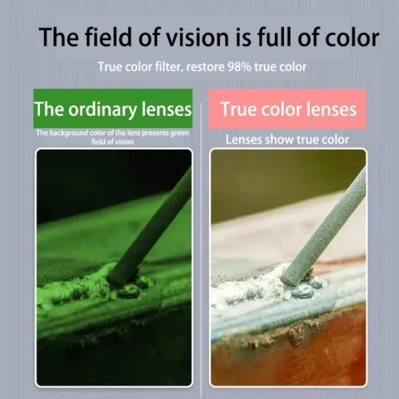 2 Pack Auto Darkening Welding Glasses True Color Solar Safety Goggles PC Lens US