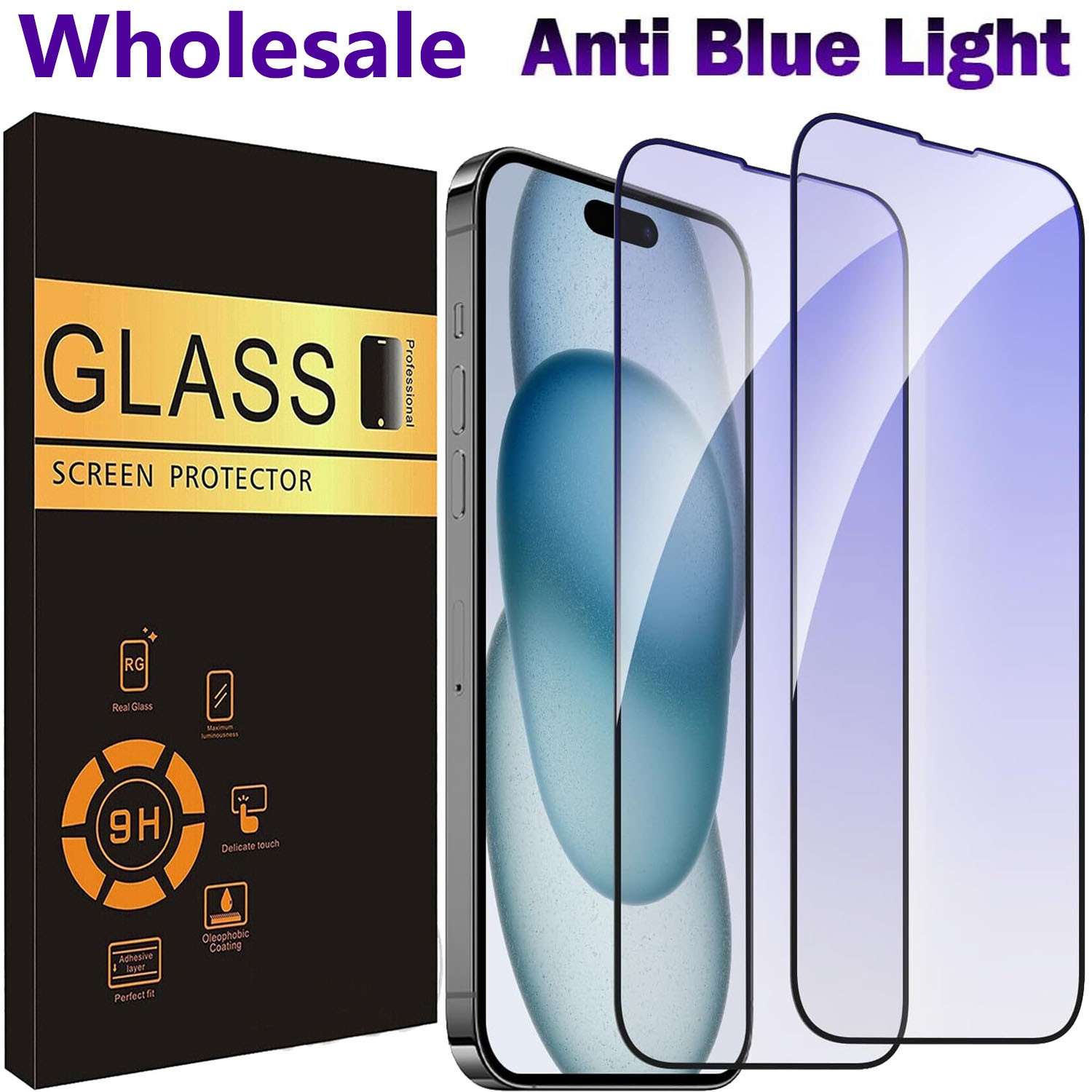 Wholesale Anti-Blue Light Screen Protector For iPhone 17 Pro Max 16 15 14 13 12