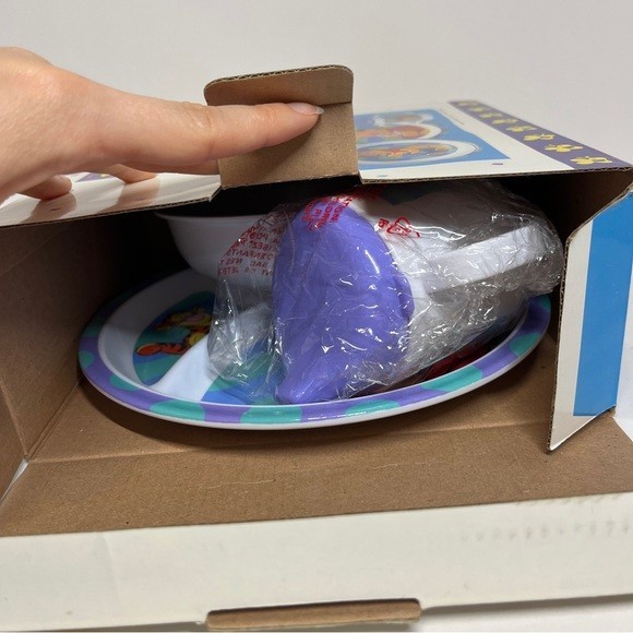 Vintage NEW Winnie the Pooh 3pc Zak Designs Plate Bowl Cup Dinnerware Set