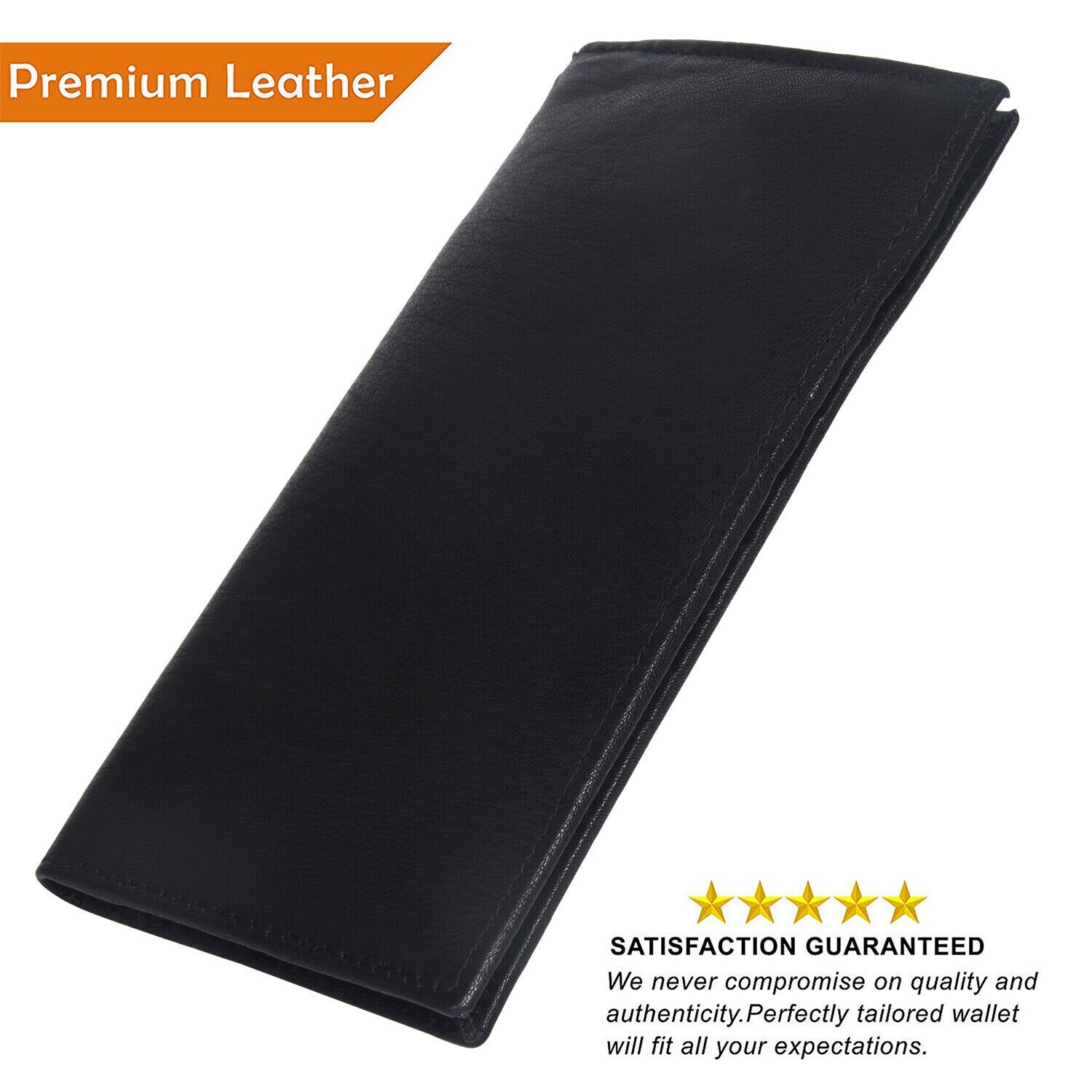 MARSHAL Genuine Leather Men Long Wallet Pockets ID Card Clutch Bifold Purse