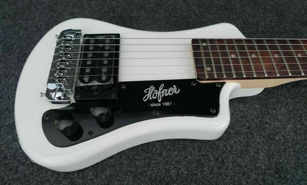 HOFNER HCT-SH-WH SHORTY CONTEMPORY SERIES TRAVEL Electric Guitar WHITE B STOCK