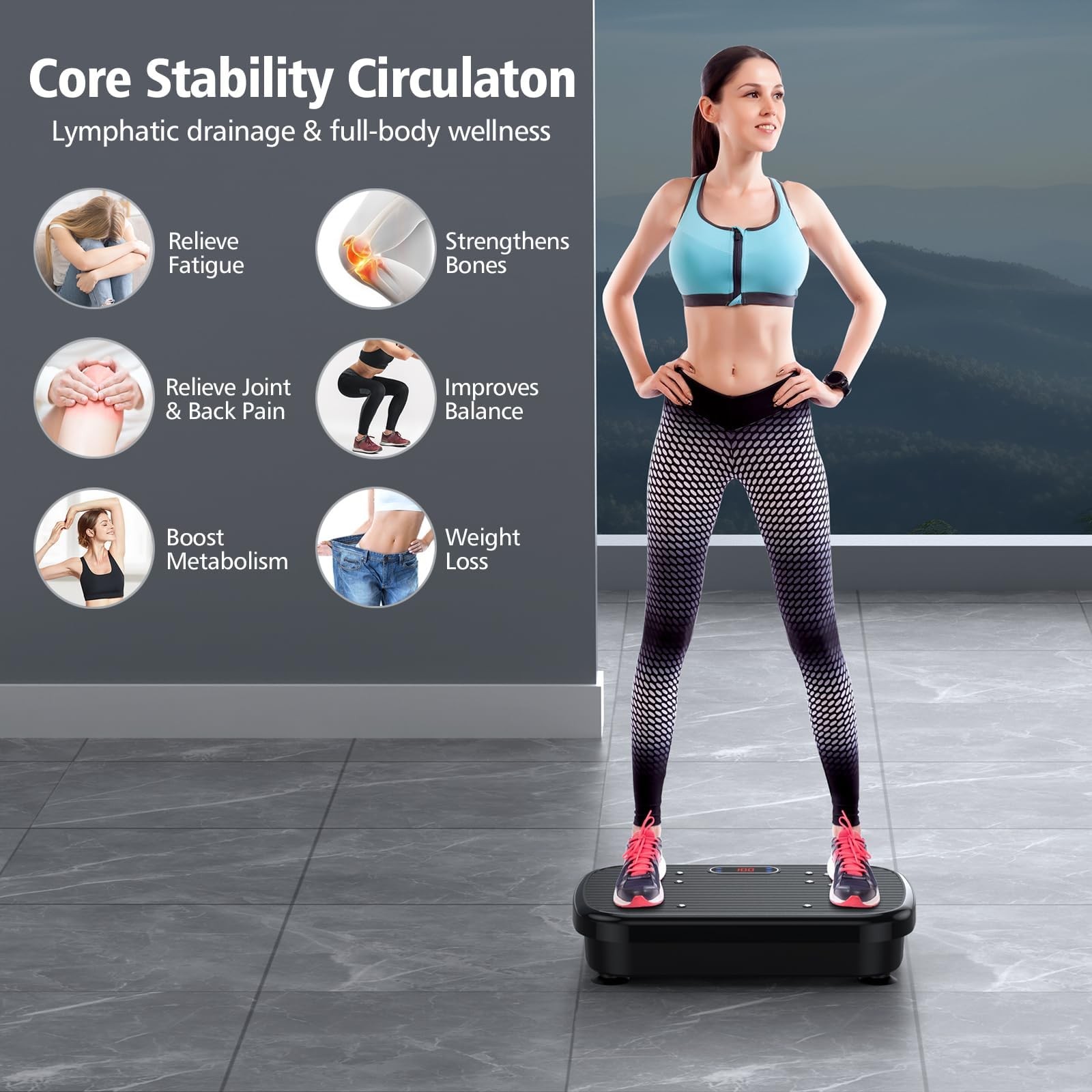 Vibration Plate Exercise Machine, Vibration Plate for Lymphatic Drainage 330 ...
