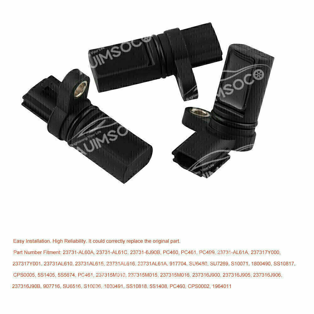 3 Pack Engine Camshaft / Crankshaft Position Sensor CPS For Infiniti & Nissan