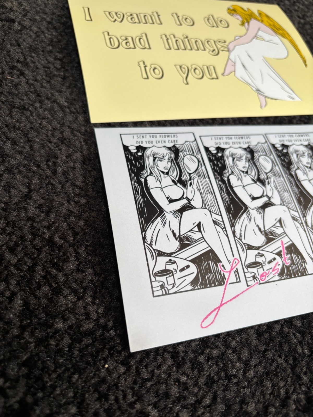 Billie Eilish - SUPER RARE I want to do bad things to you POSTCARD set! MINT!