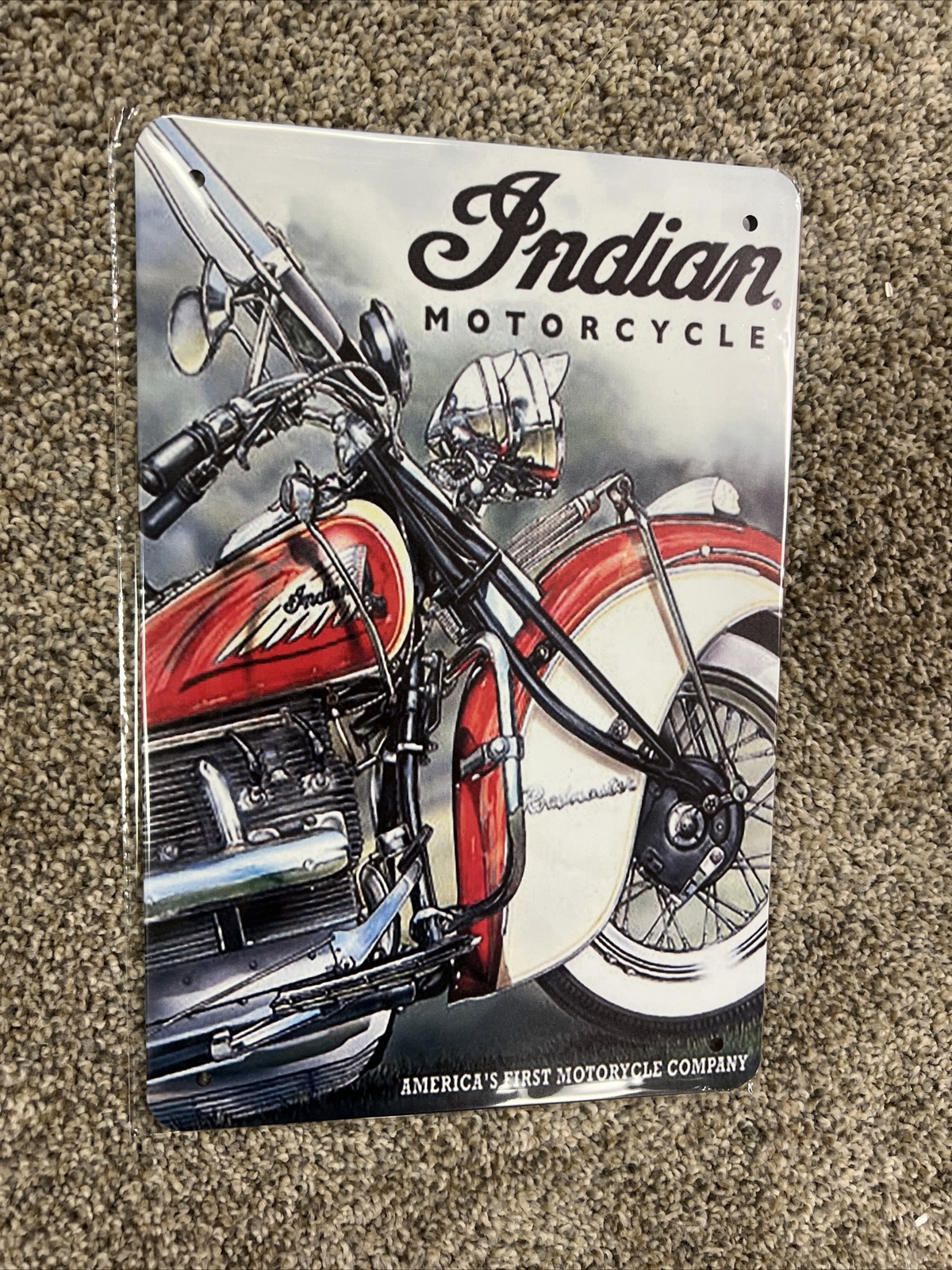 wall Sign decor tin metal plates set of 13 motorcycle Harley Davidson Indian New
