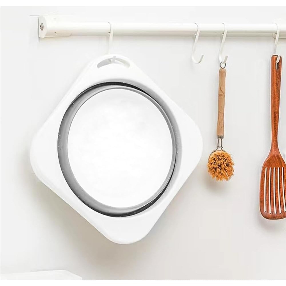 Collapsible Plastic Wash Basin 5L 1.4 Gallon Foldable Dishpan Small Bathtub