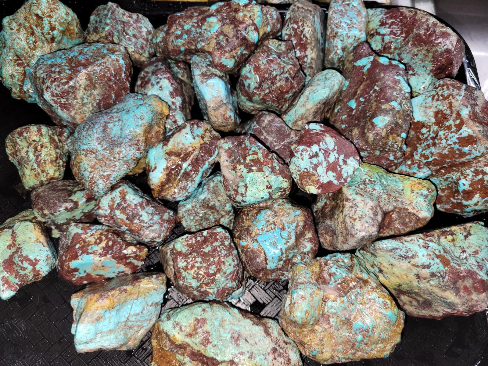 RARE Large Natural Bisbee Arizona Turquoise Rough Nuggets Half Pound