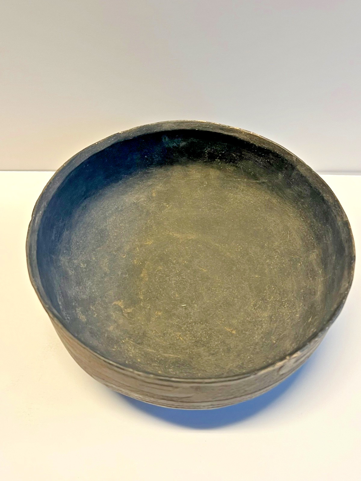 Antique Native American Indian Caddo Friendship Clay Pottery Bowl; Highly Etched