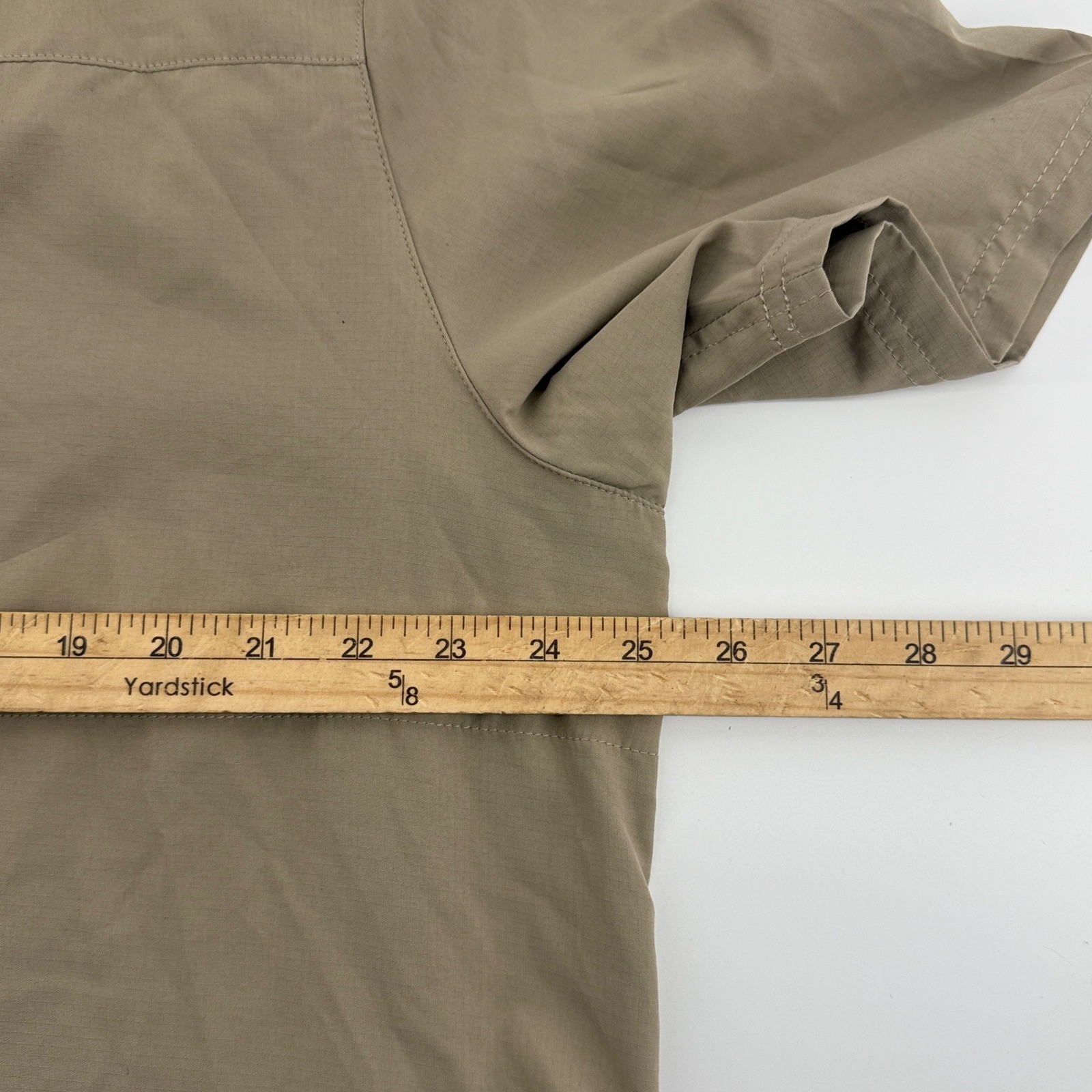 5.11 Tactical Men's Extra Large Khaki Short Sleeve Utility Shirt Zip Pocket