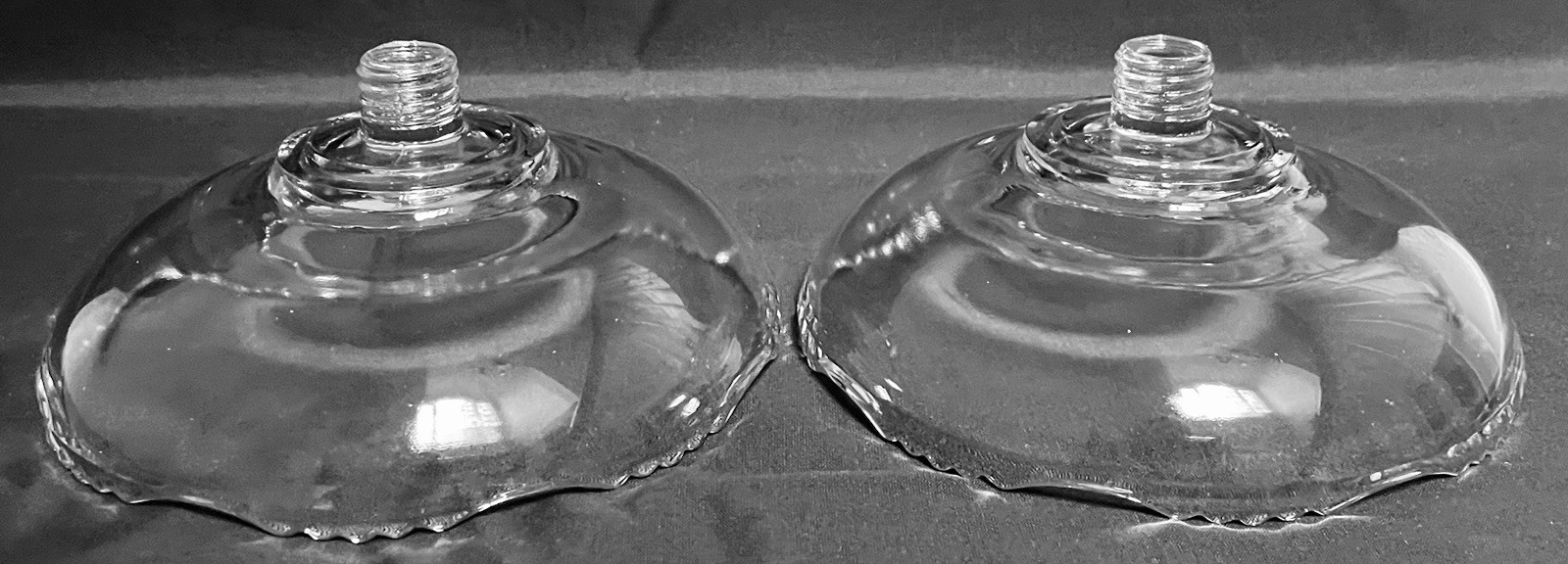 PAIR VTG Frank Whiting Weighted Sterling Silver Candlestick Candy Dish Compotes