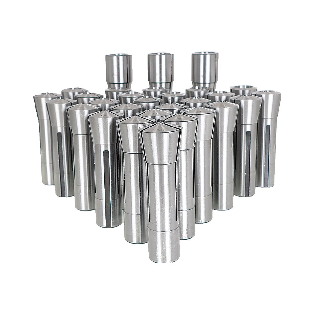 29 Pcs R8 Spring Collet Set Fractional 1/32" To 1" High Precision