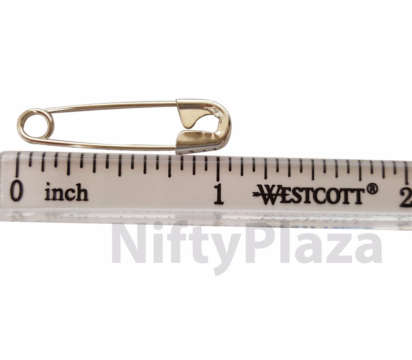 NiftyPlaza 500 Safety Pins Size 1-1/16" Heavy Duty Industrial Strength No Rust