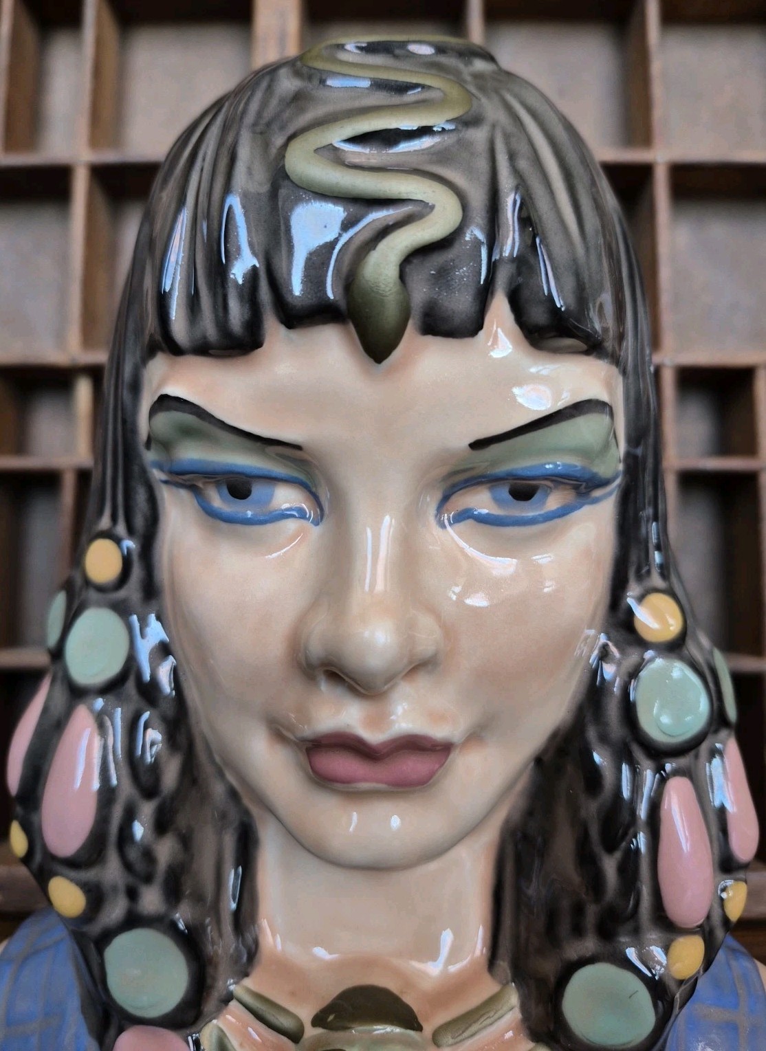 1994 Cleopatra Lady Head Vase Ltd Ed Unforgettable Women Larry Zimpleman 89/100