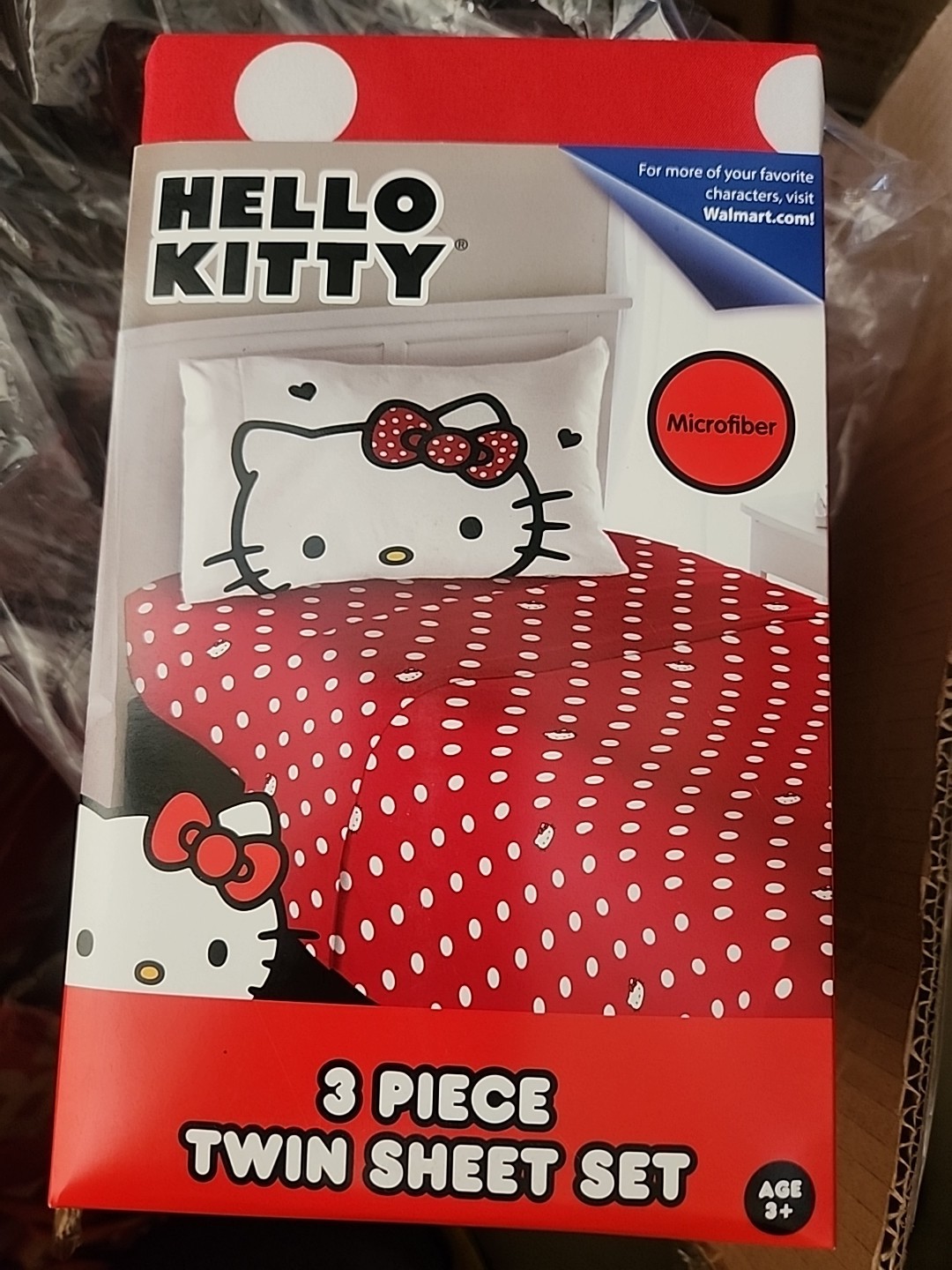 Hello Kitty Big Bow Energy 3 Piece Twin Sheet Set