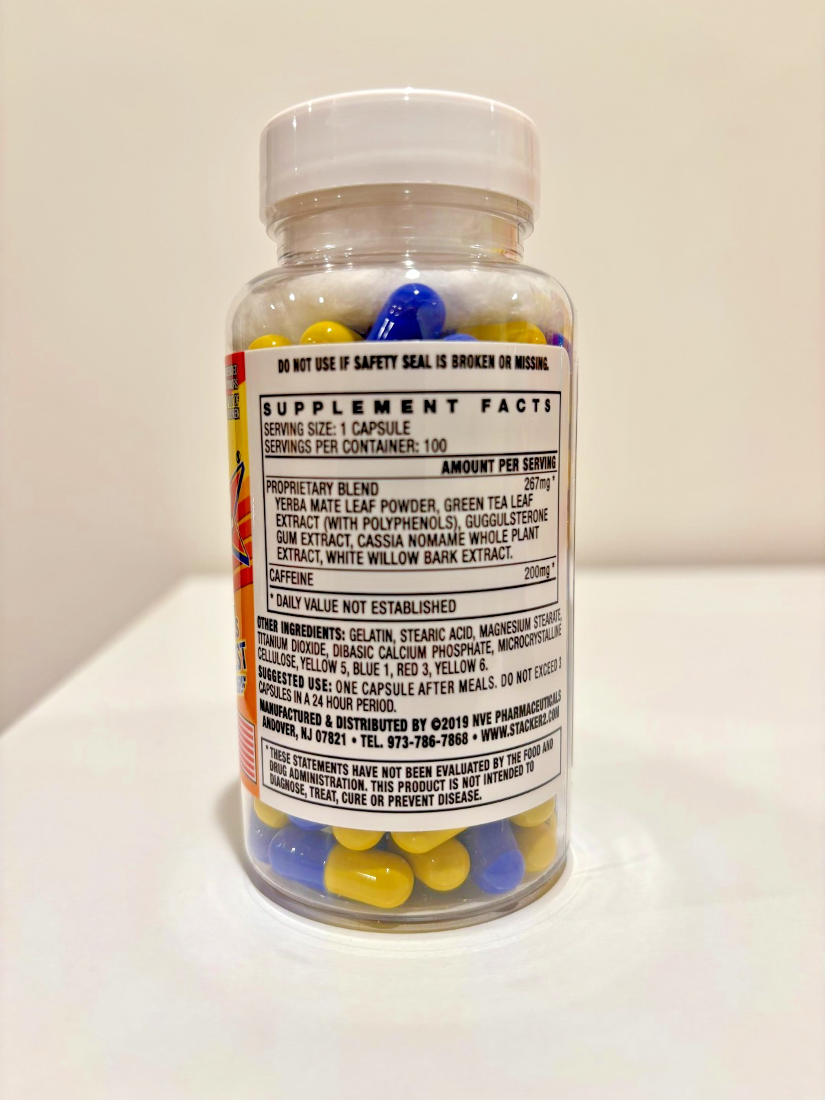 Stacker Two Dietary Supplement "Fat Burner Weight Loss" Capsules 100 Count